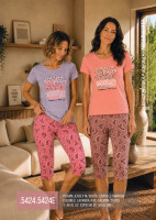 MISS RACHEL PIJAMA MUJER JERSEY ALG. T1/4 CAPRI